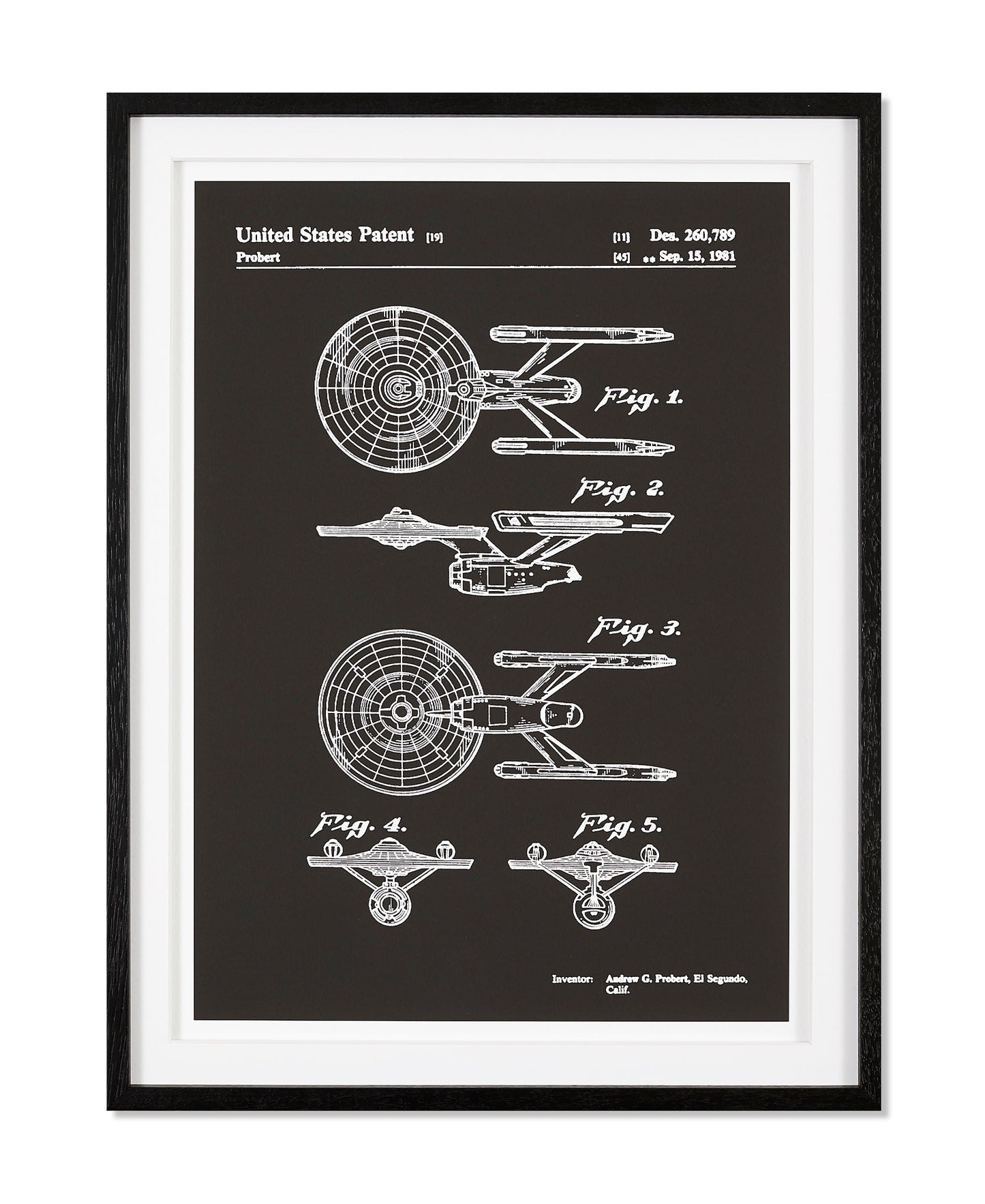 USS ENTERPRISE PATENT by Vintage Patents
